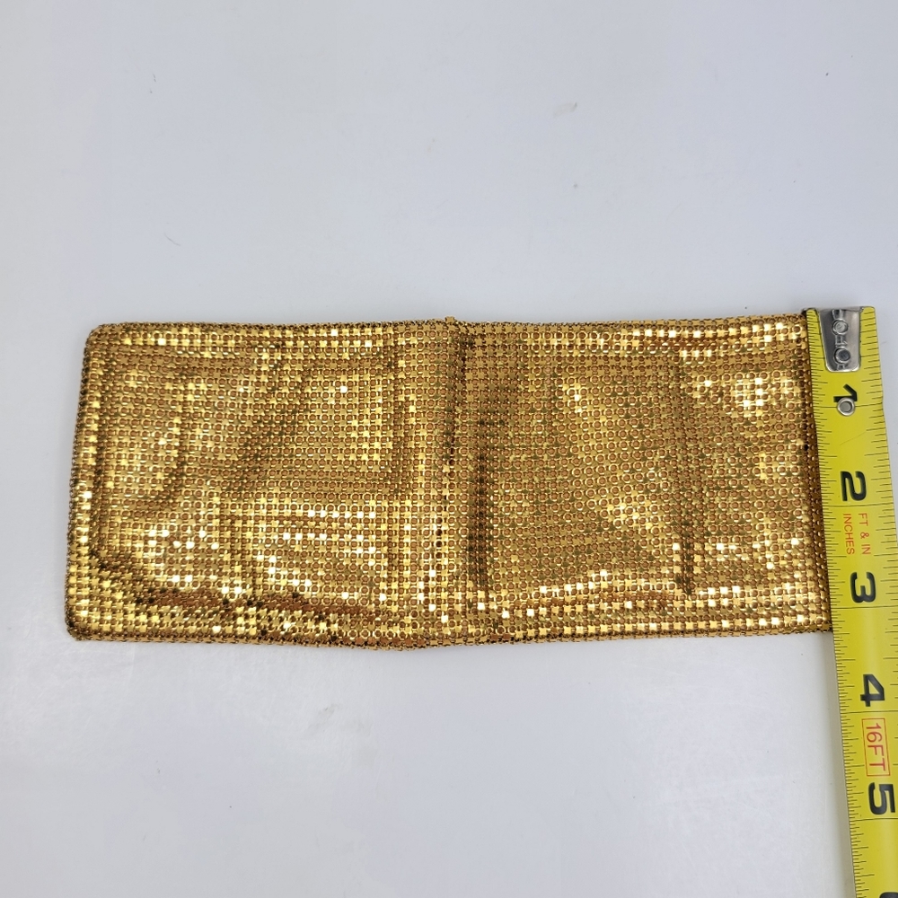 Evans Vintage 1960s Metallic Gold Mesh Bifold Wallet - Picture 13 of 17